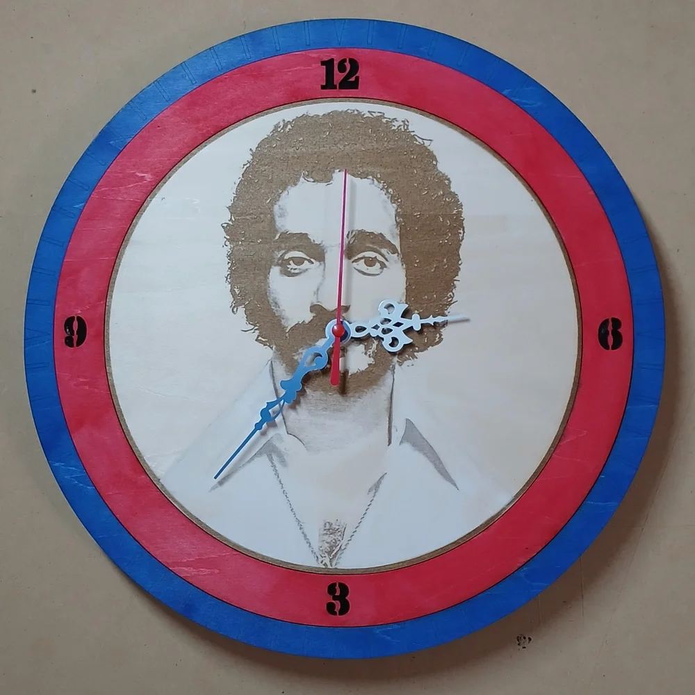 Willie Colon Colorful Wall Clock with Artistic Design